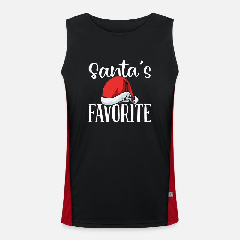 Weihnachtsmann Liebling Funktionelles Kontrast-Tank Top für Männer 