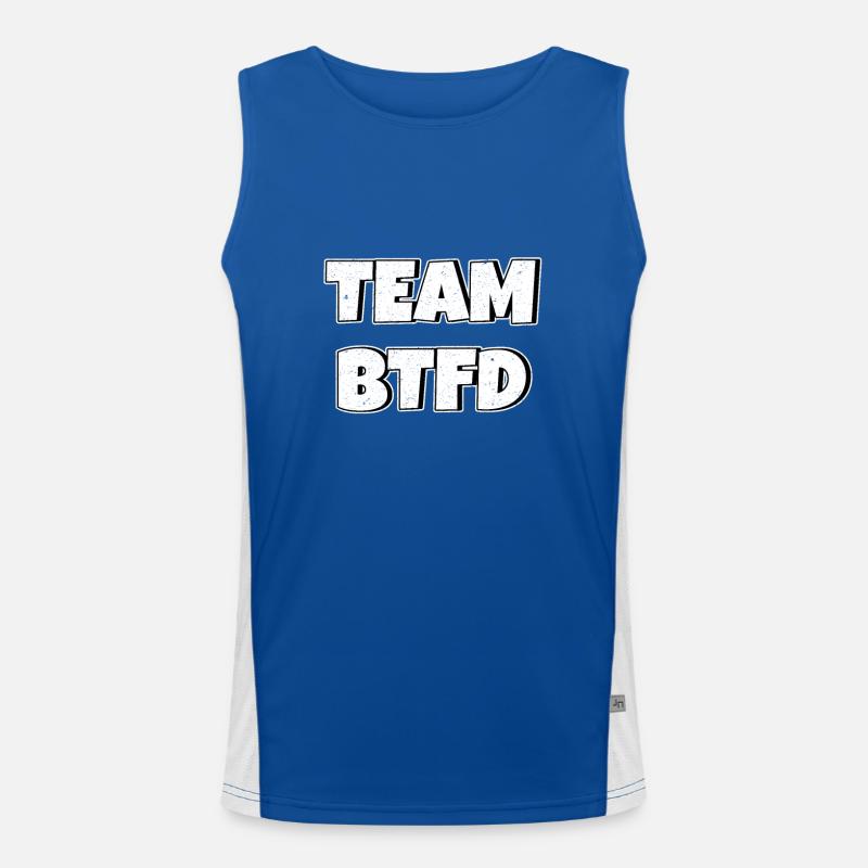 Team BTFD Buy The Dip Krypto Stonk Meme Lustig Funktionelles Kontrast-Tank Top für Männer 