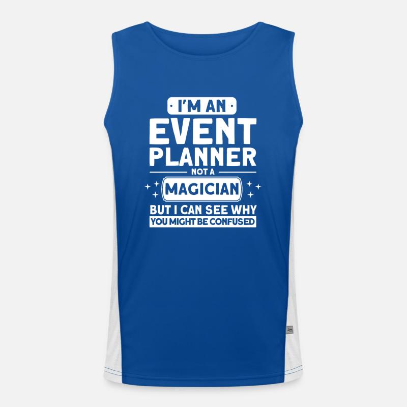 Event Planner Wedding Planner Event Manager Men's Functional Contrast Tank Top 