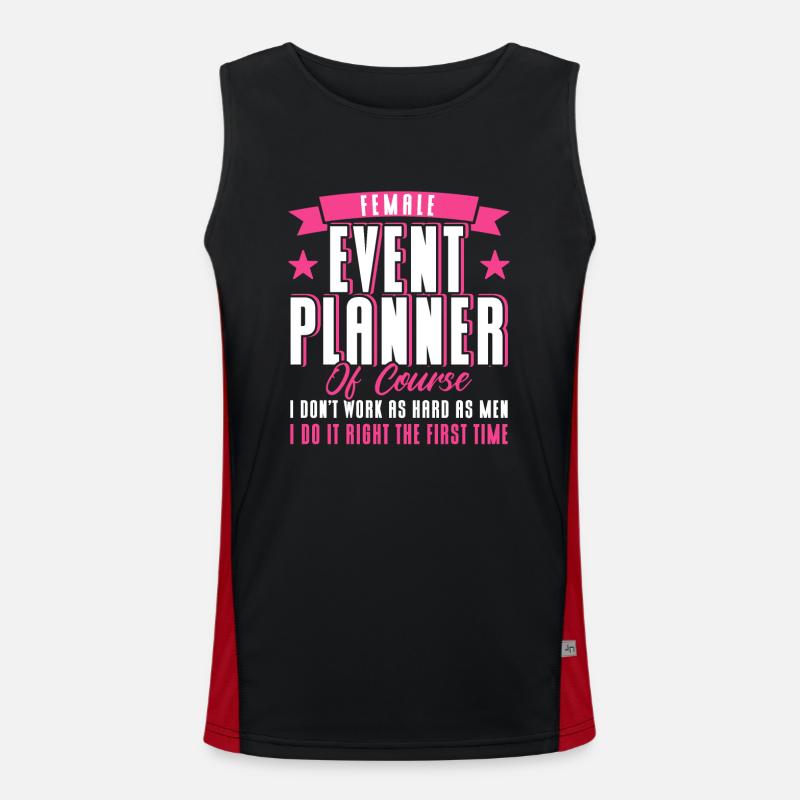 Event Planner Wedding Planner Event Manager Men's Functional Contrast Tank Top 