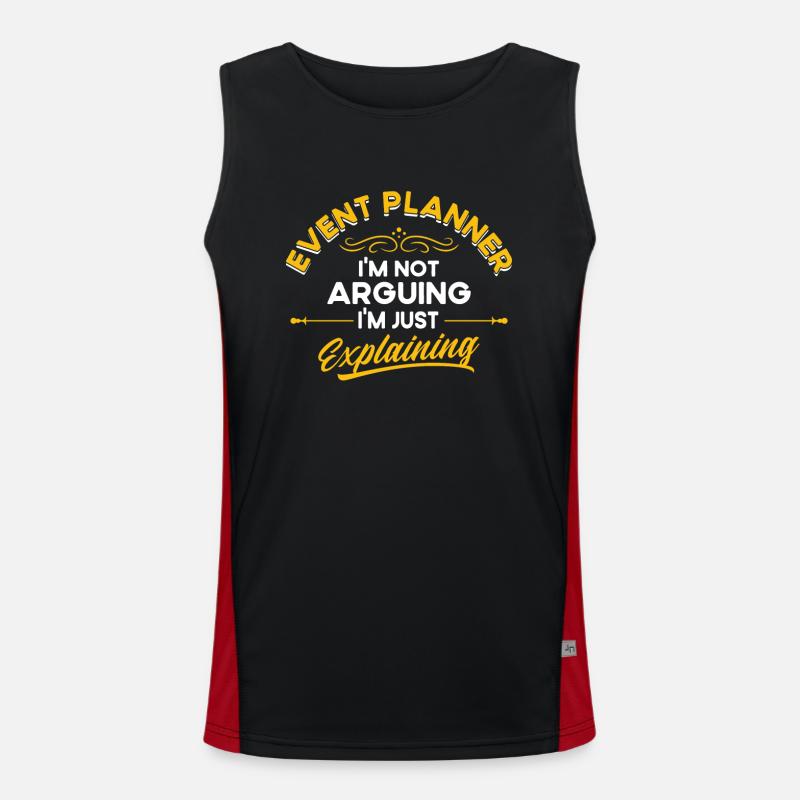 Event Planner Wedding Planner Event Manager Men's Functional Contrast Tank Top 