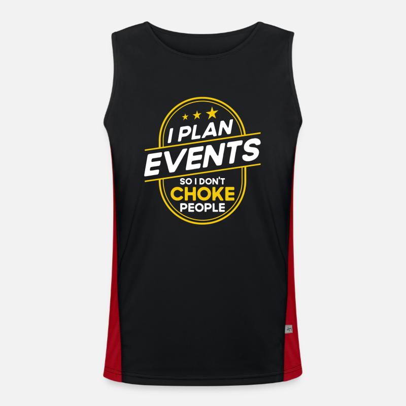 Event Planner Wedding Planner Event Manager Men's Functional Contrast Tank Top 
