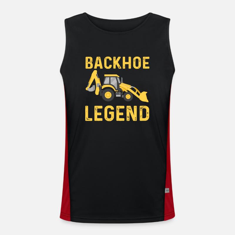 Backhoe loader legend Men's Functional Contrast Tank Top 