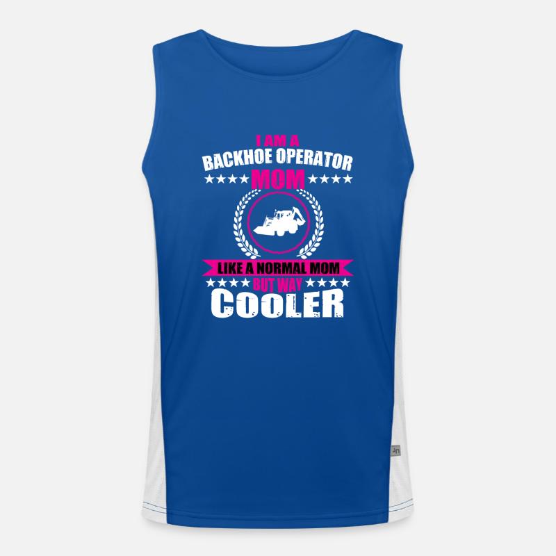 Backhoe loader mom gift for women Men's Functional Contrast Tank Top 
