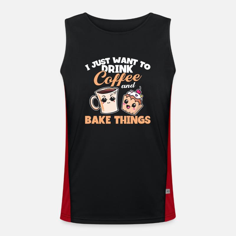 Bakery Baking Baker Baker - Men's Functional Contrast Tank Top  - black/red
