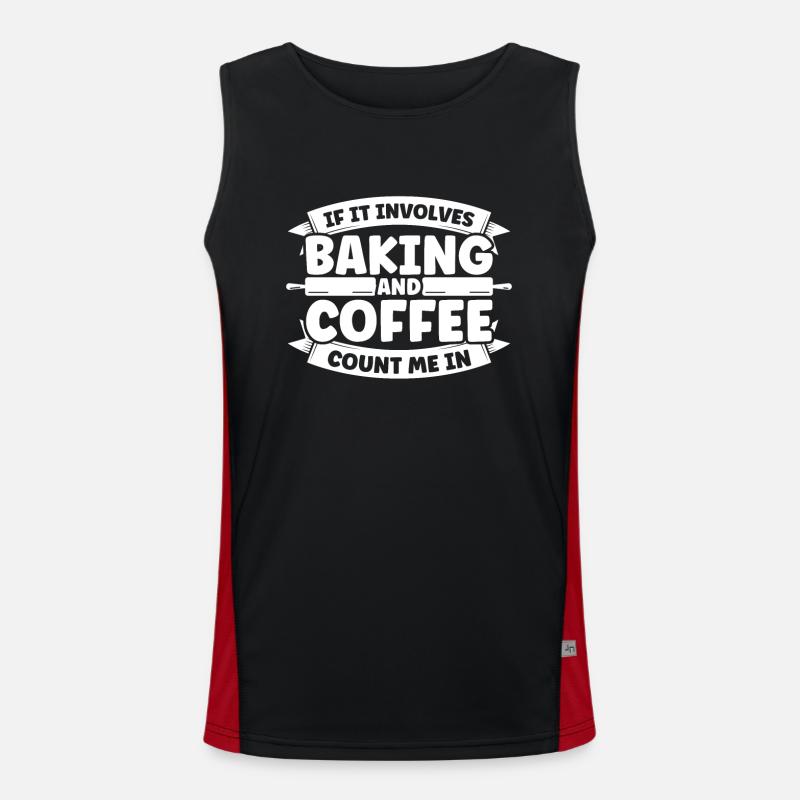 Bakery Baking Baker Baker - Men's Functional Contrast Tank Top  - black/red