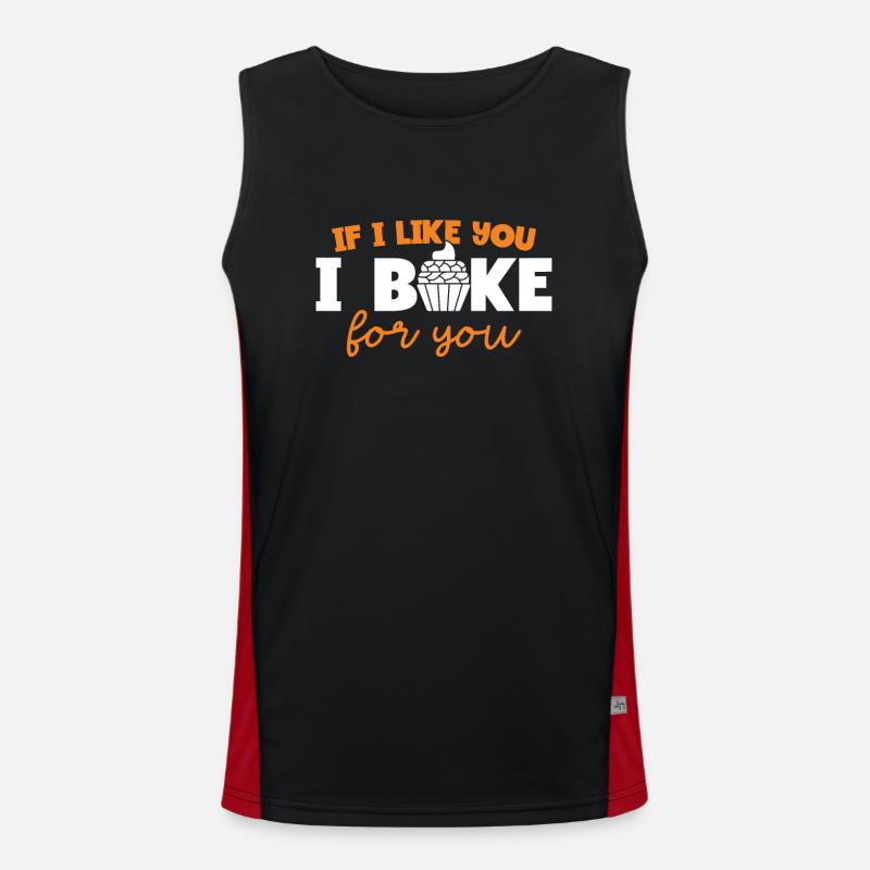 Bakery Baking Baker Baker - Men's Functional Contrast Tank Top  - black/red