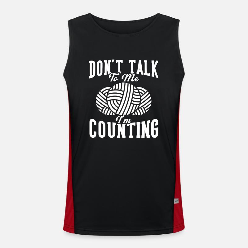 Wrinkled Crochet Yarn Needle Knitting Men's Functional Contrast Tank Top 