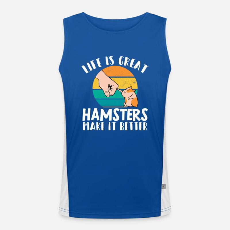 Hamster Gift Hamster Lovers Men's Functional Contrast Tank Top 