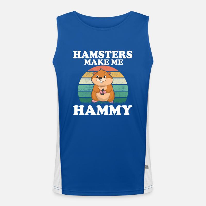 Hamster Cadeau Hamster Lovers Débardeur respirant contrasté Homme 