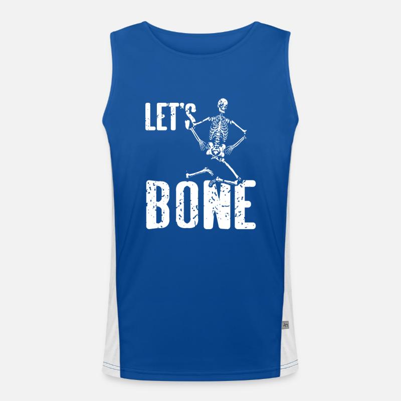 Halloween - Lets Bone Funktionelles Kontrast-Tank Top für Männer 