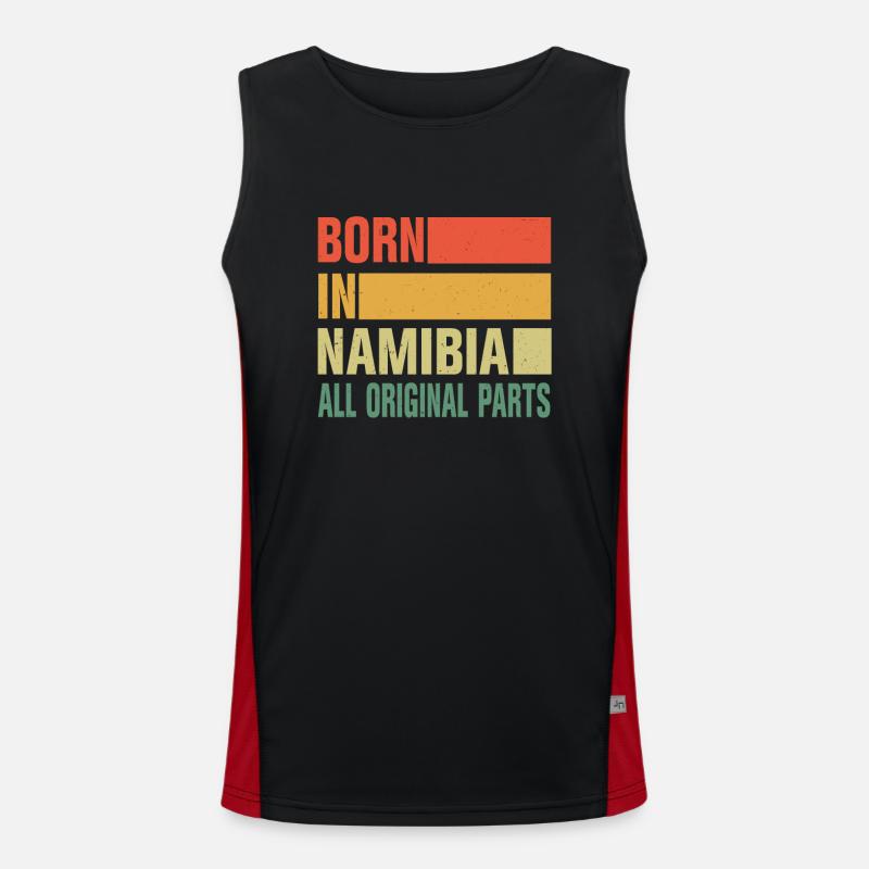 Geboren In Namibia Funktionelles Kontrast-Tank Top für Männer 