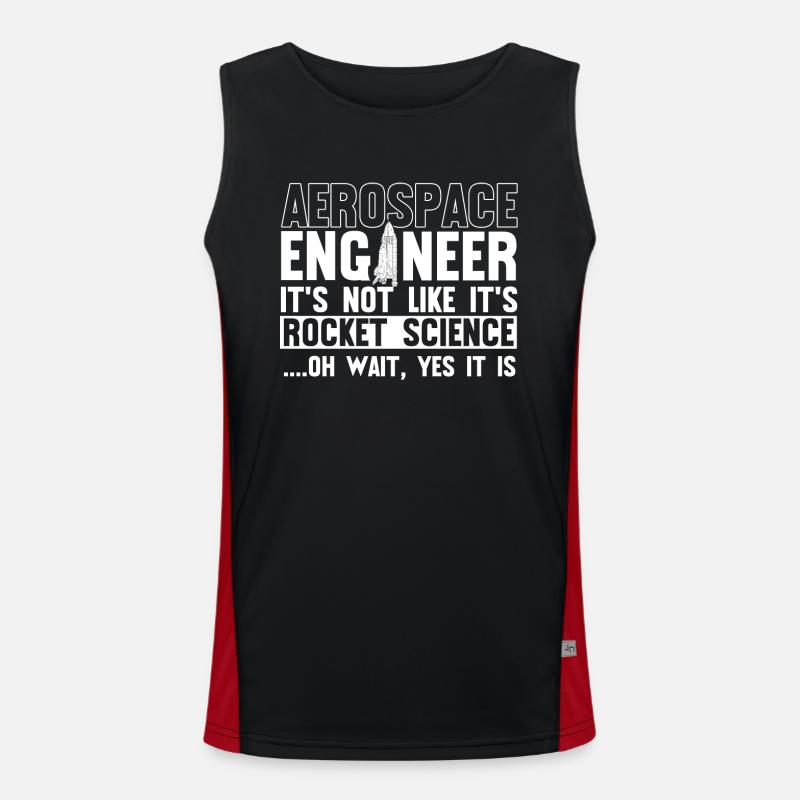Aerospace Engineer, Rocket Science Men's Functional Contrast Tank Top 