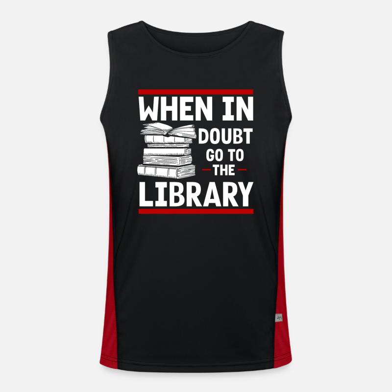 bibliothécaire de bibliothèque, Débardeur respirant contrasté Homme 