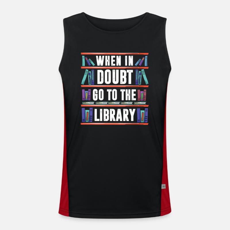 bibliothécaire de bibliothèque, Débardeur respirant contrasté Homme 
