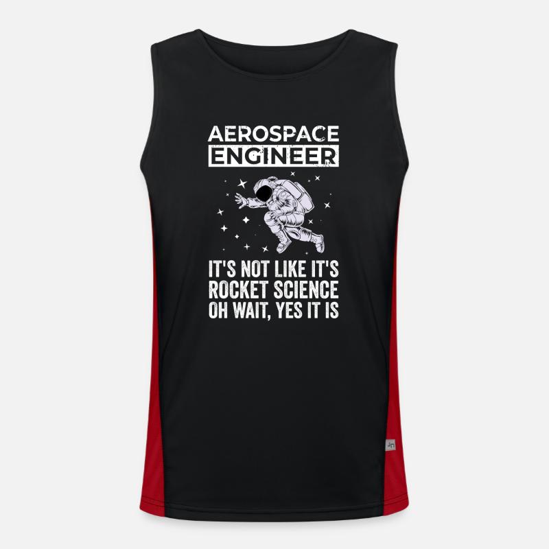 Aerospace Engineer, Rocket Science Men's Functional Contrast Tank Top 