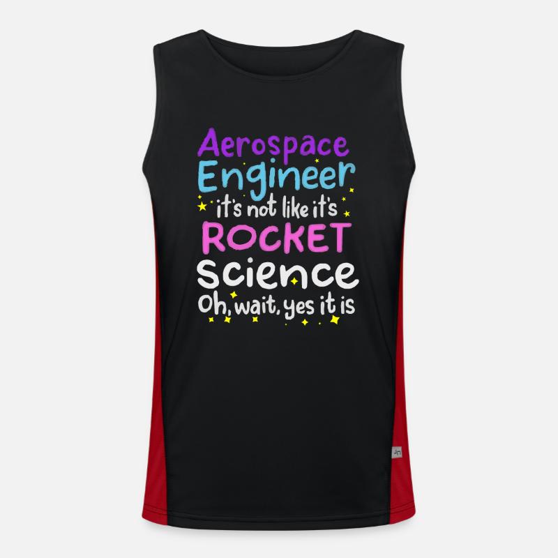 Aerospace Engineer, Rocket Science Men's Functional Contrast Tank Top 