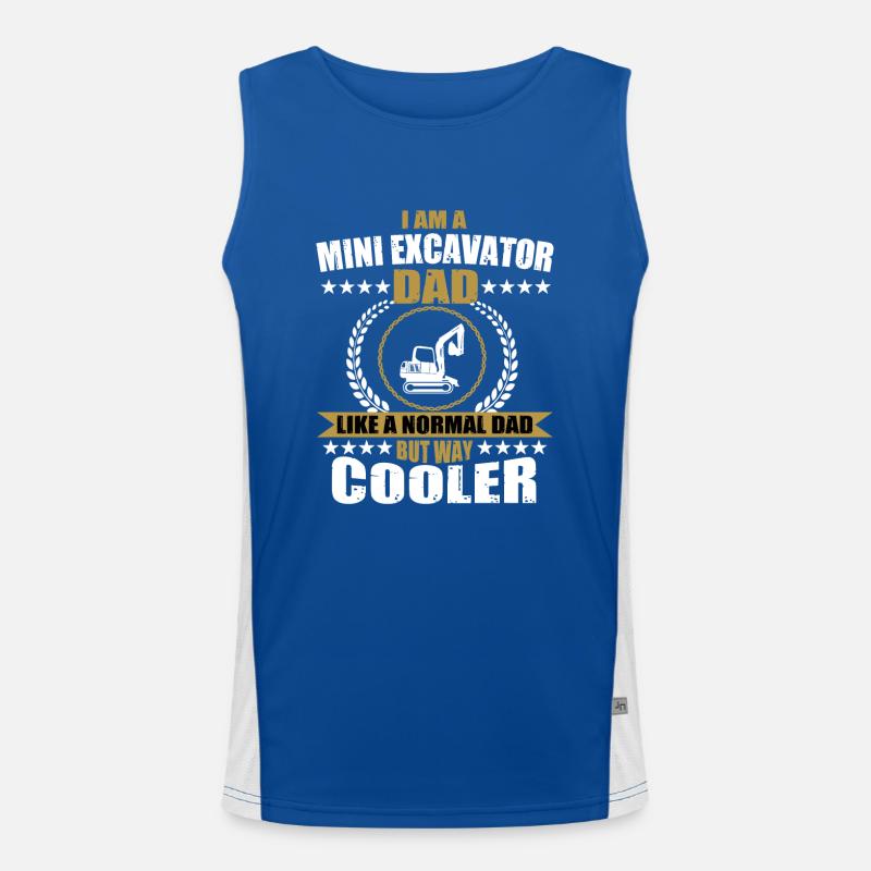 Lustiger Minibagger Papa Funktionelles Kontrast-Tank Top für Männer 