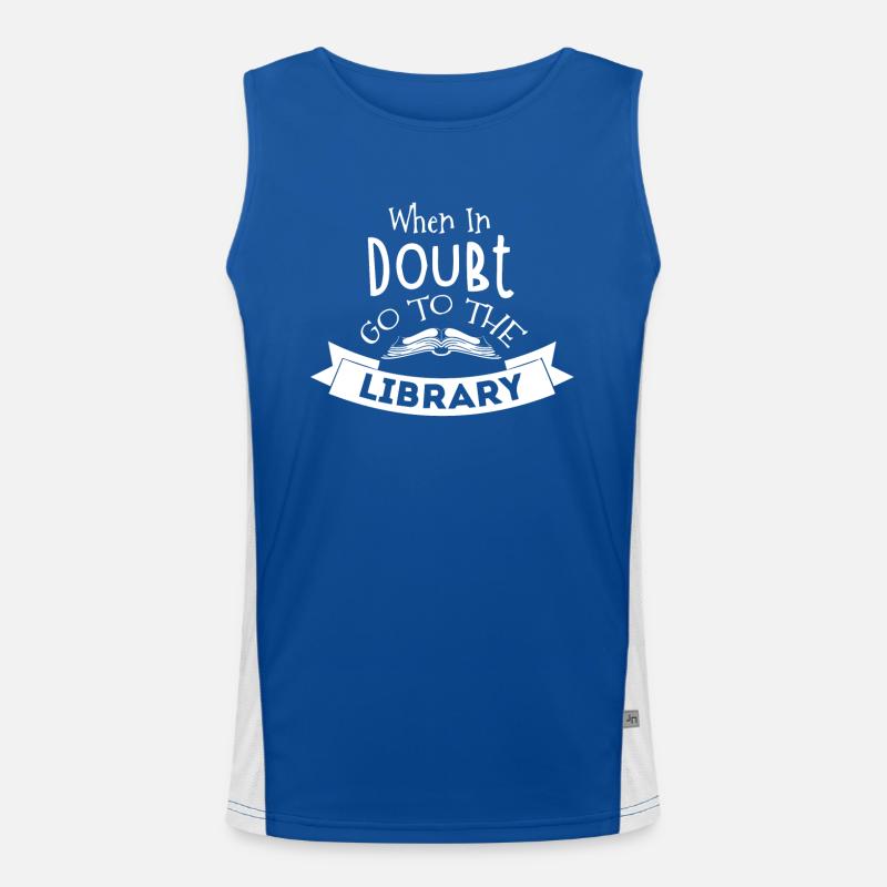 Library Librarian, Men's Functional Contrast Tank Top 