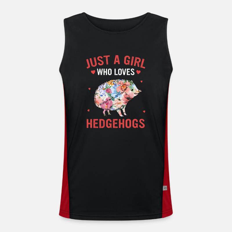 Igel Stachelig Tier Igel Funktionelles Kontrast-Tank Top für Männer 