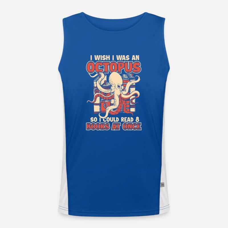 Octopus Kraken Cuttlefish Tier Funktionelles Kontrast-Tank Top für Männer 