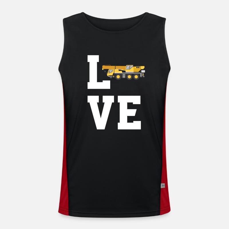 Mobile crane gift Men's Functional Contrast Tank Top 