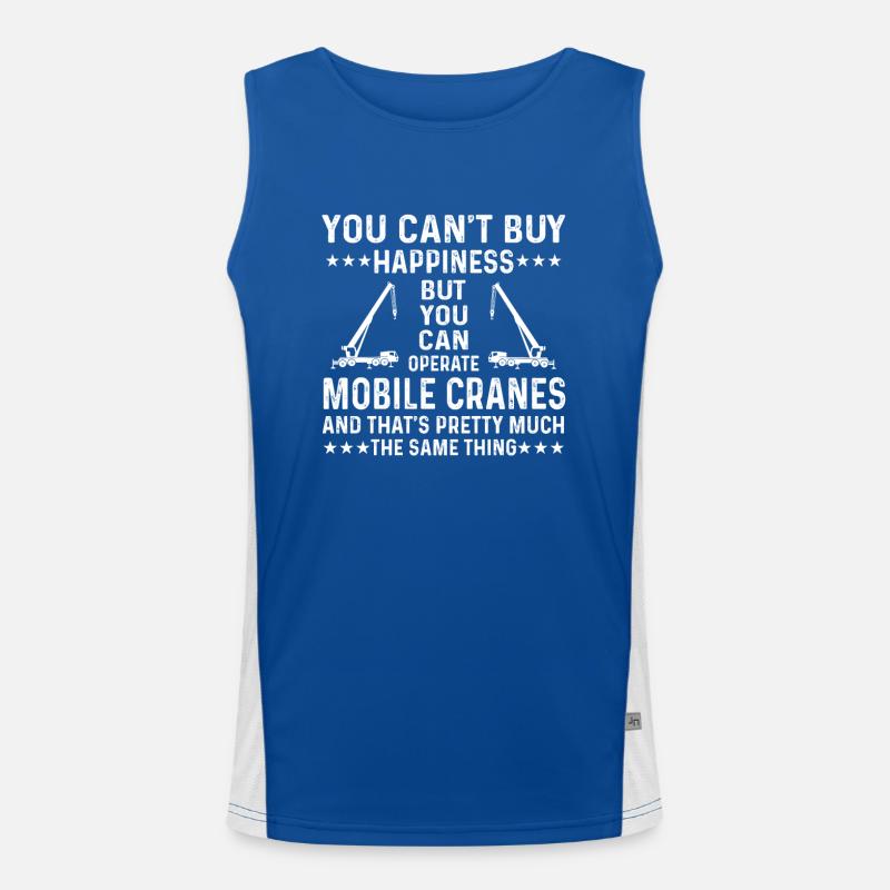 Mobile crane driver Men's Functional Contrast Tank Top 