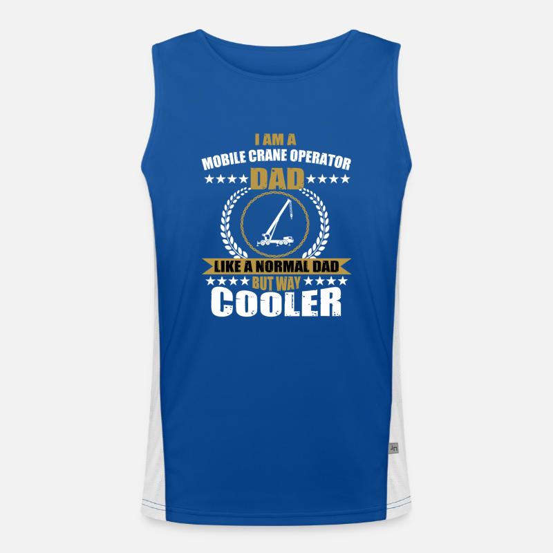 Mobile crane driver dad Men's Functional Contrast Tank Top 