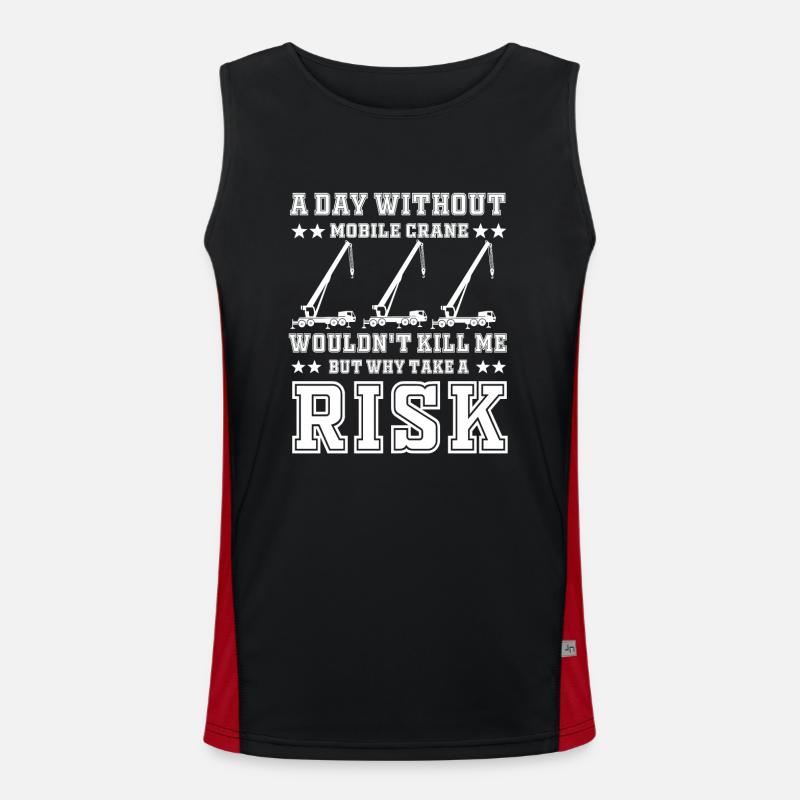 Mobile crane driver Men's Functional Contrast Tank Top 