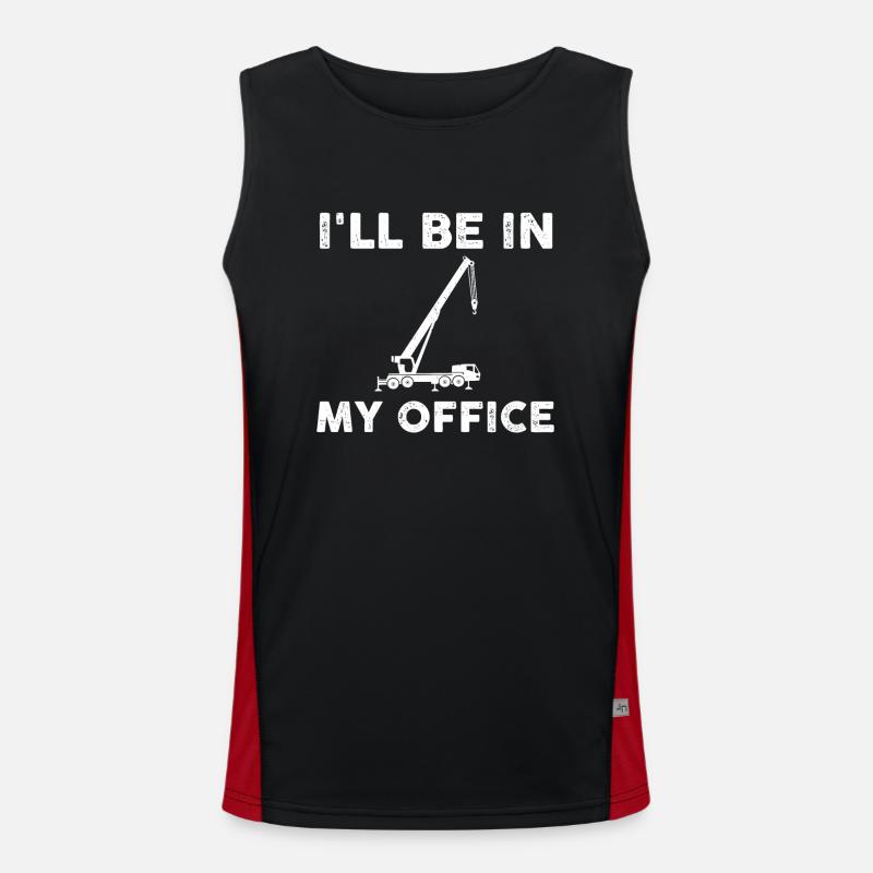 Mobile crane operator gift Men's Functional Contrast Tank Top 