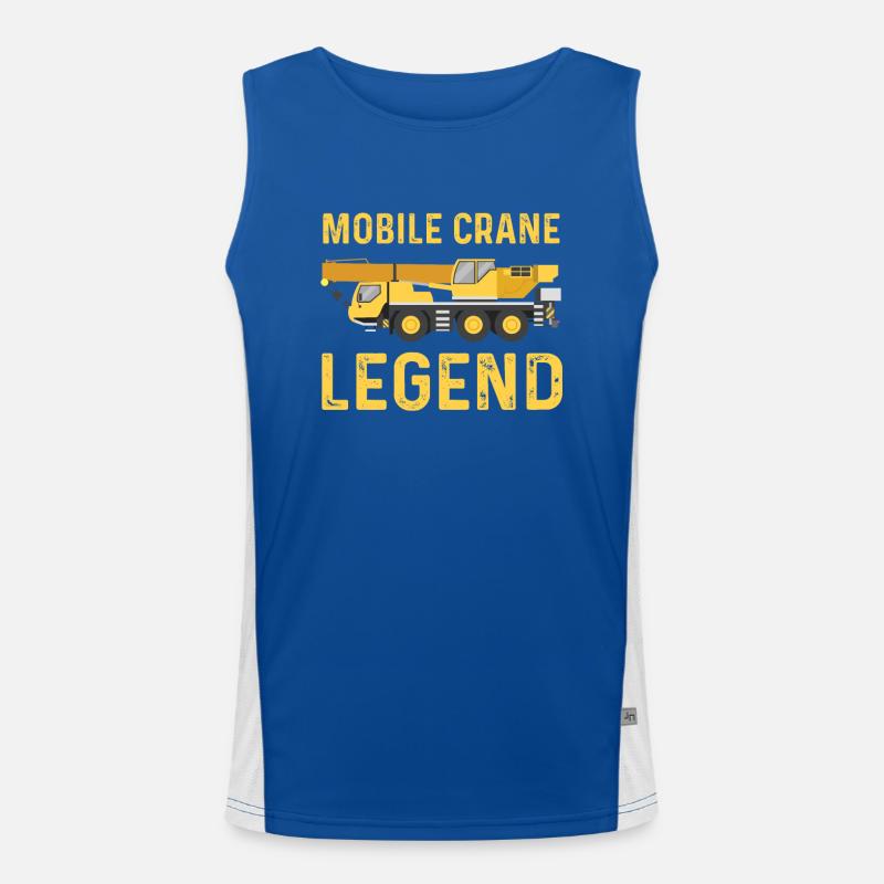 Mobile crane legend Men's Functional Contrast Tank Top 