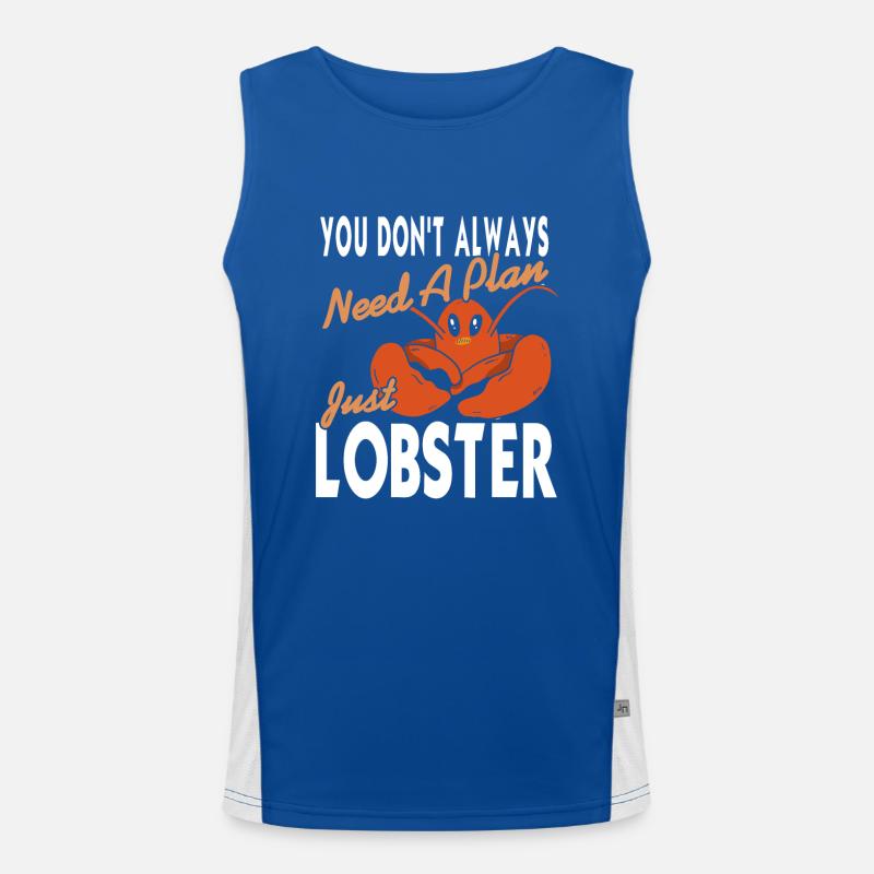 Always need a plan just lobster Funktionelles Kontrast-Tank Top für Männer 