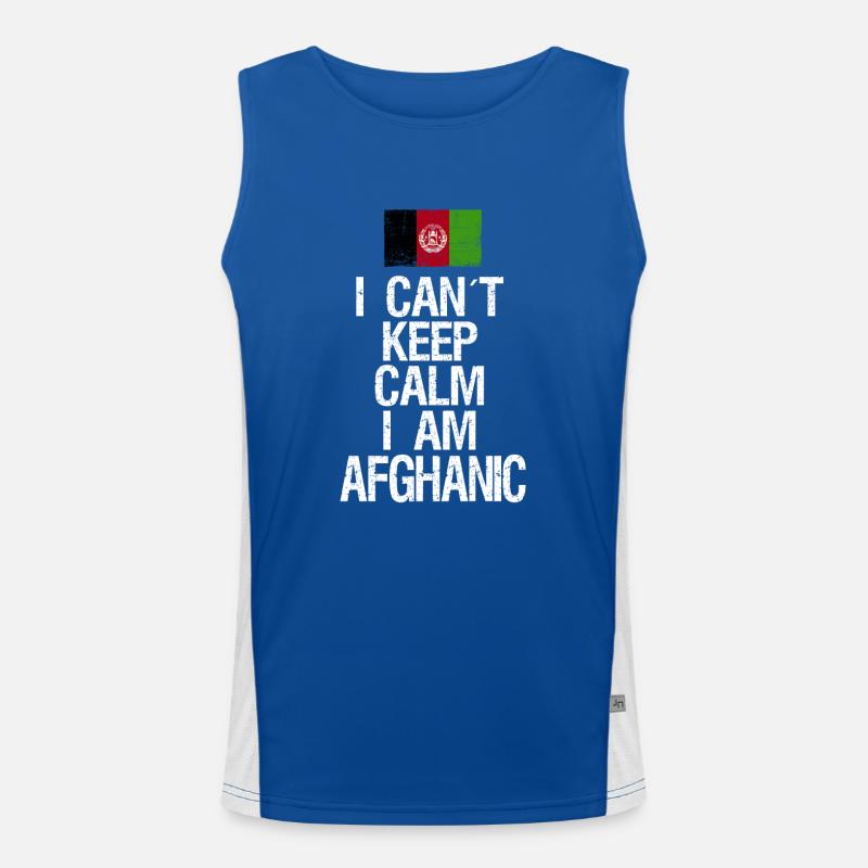 I can not Keep Calm I am Afghane Funktionelles Kontrast-Tank Top für Männer 