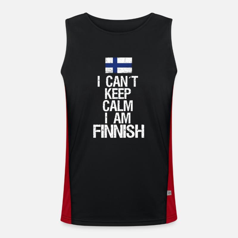 I can not Keep Calm I am Finne Funktionelles Kontrast-Tank Top für Männer 