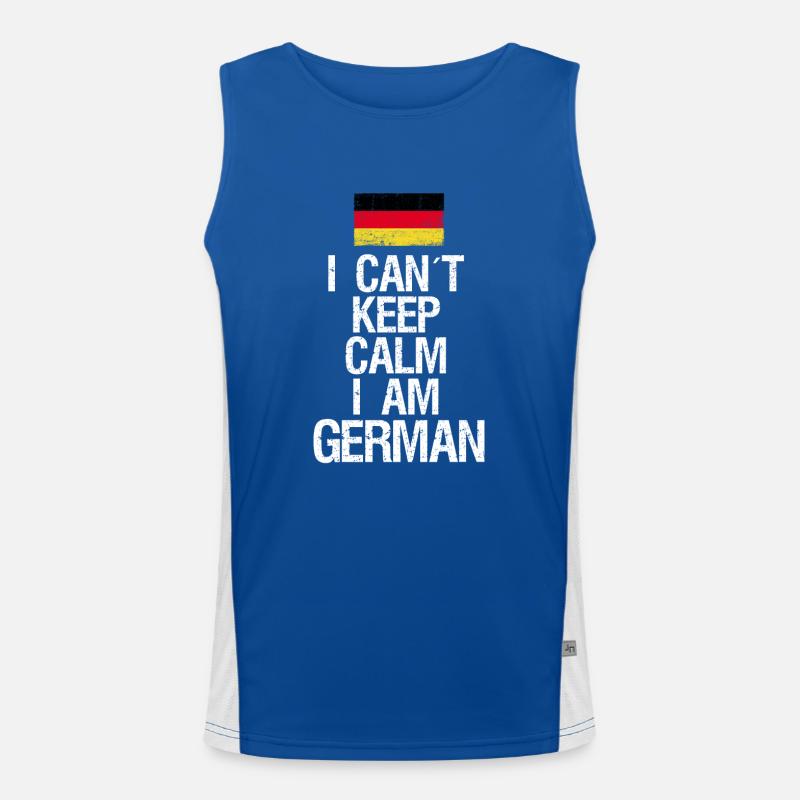 I can not Keep Calm I am Deutscher Men's Functional Contrast Tank Top 