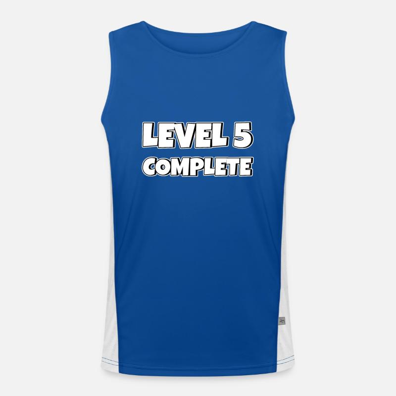 Level 5 Complete Birthday Gift 5 Years Men's Functional Contrast Tank Top 