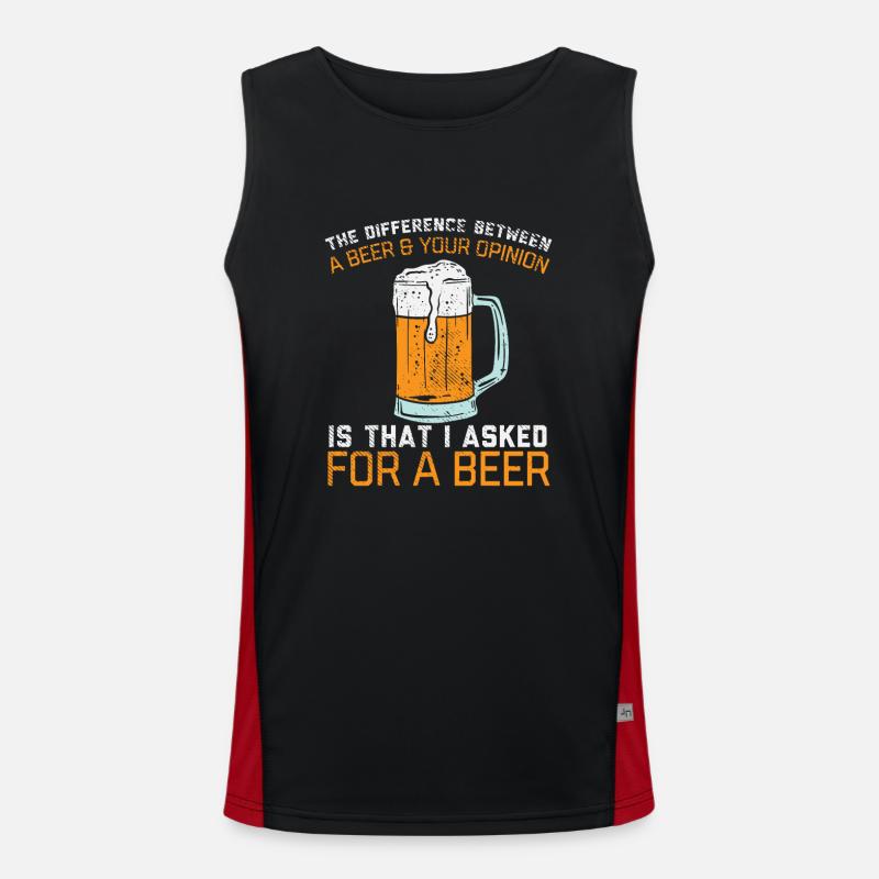 Bier, Das Lustigen Alkohol Trinkt Funktionelles Kontrast-Tank Top für Männer 