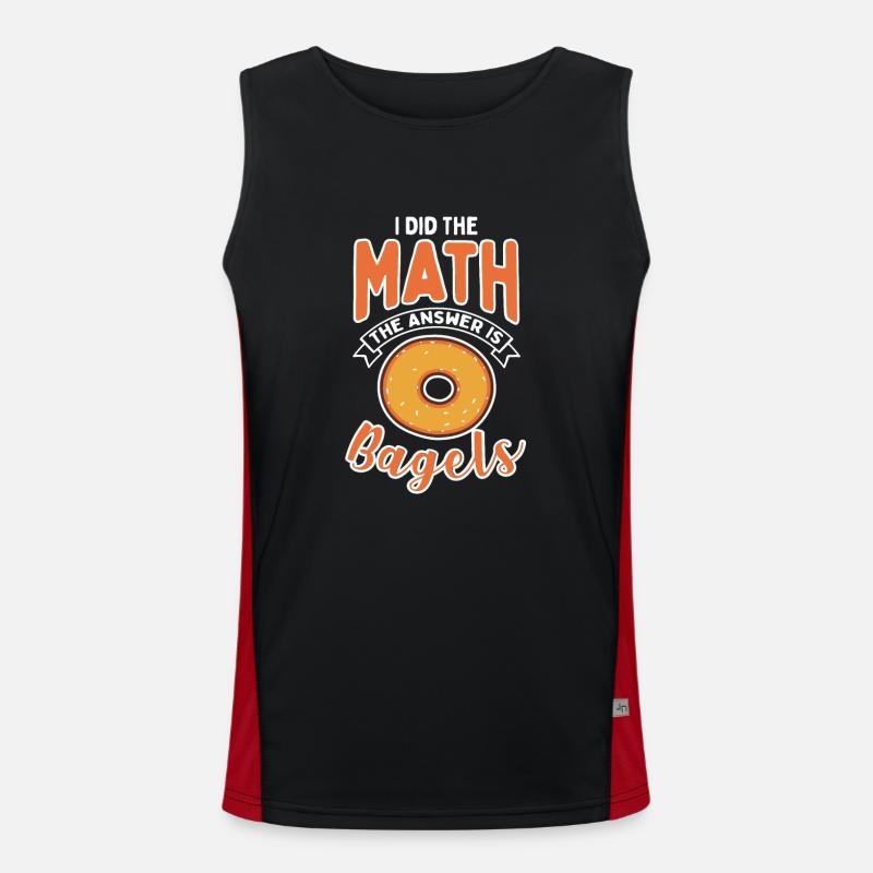 Math Bagel Nerd Bagels Professeur de mathématiques Débardeur respirant contrasté Homme 