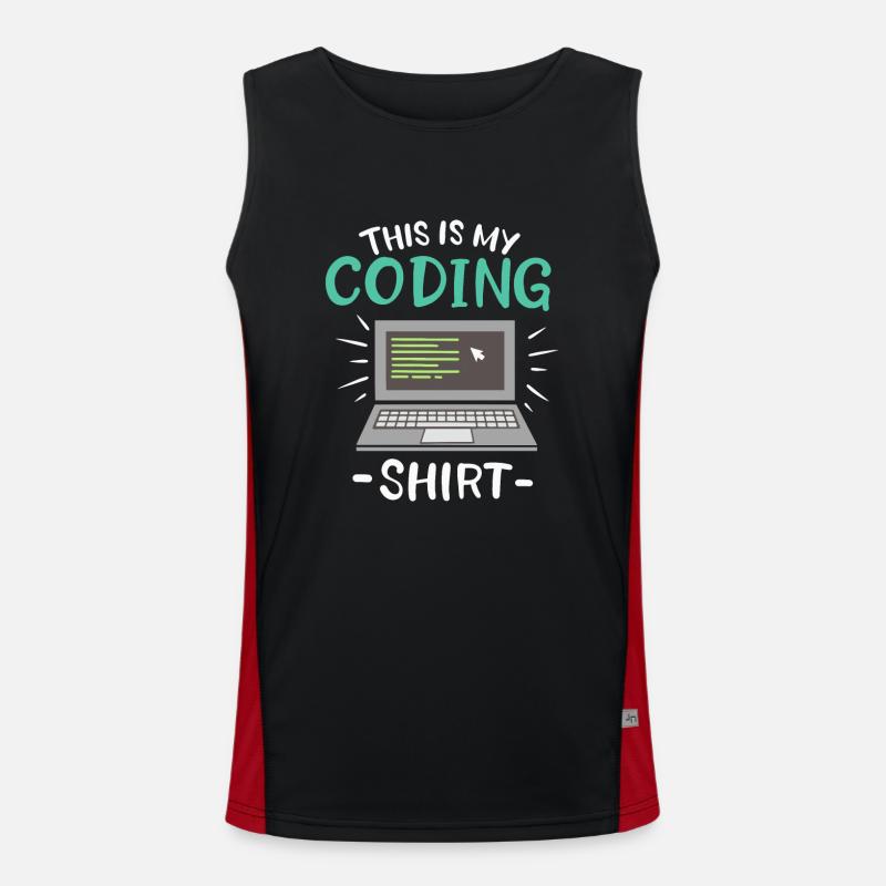 Das Ist Mein Coding Shirt Coder Funktionelles Kontrast-Tank Top für Männer 
