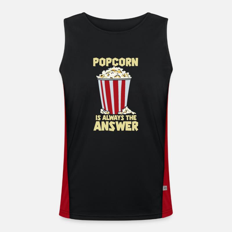 Popcorn est la réponse Soirée cinéma Débardeur respirant contrasté Homme 