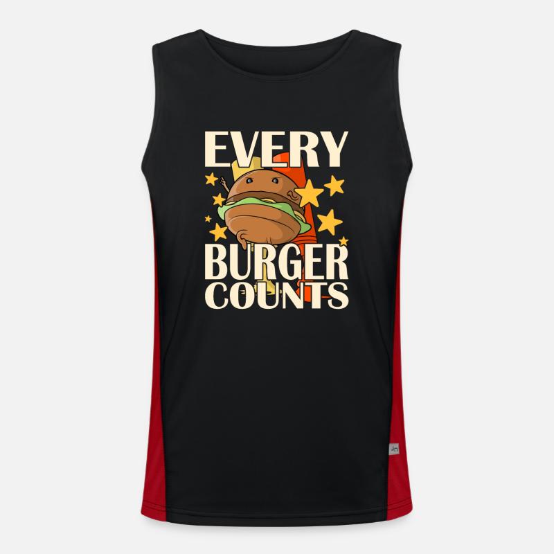 Every Burger Counts Men's Functional Contrast Tank Top 