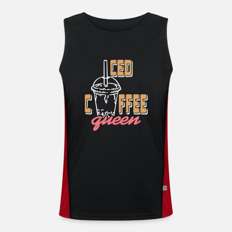 Iced Coffee queen Funktionelles Kontrast-Tank Top für Männer 