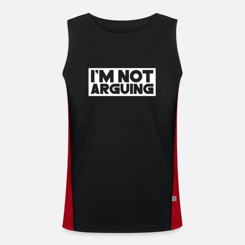 I do not argue argument Men's Functional Contrast Tank Top 