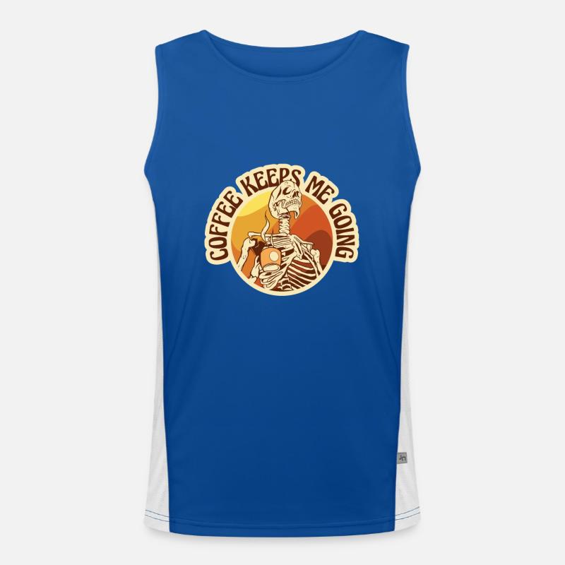 Café - Le café me permet de continuer Débardeur respirant contrasté Homme 