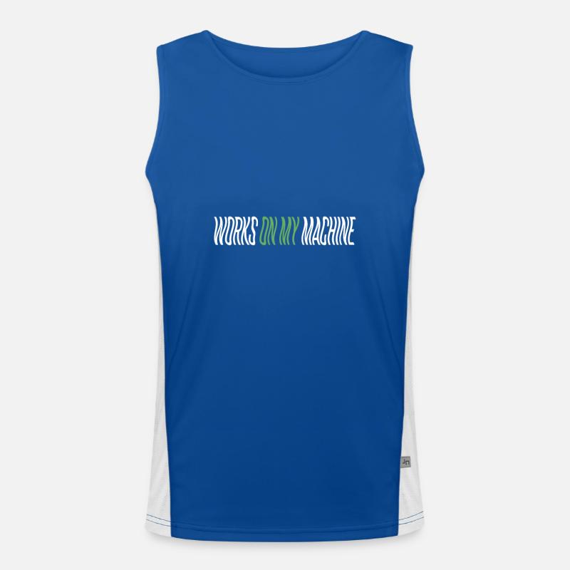 Programmer - works on my machine Men's Functional Contrast Tank Top 