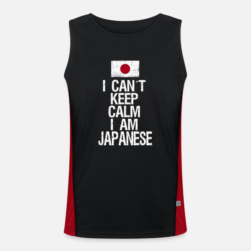 I can not Keep Calm I am Japaner Funktionelles Kontrast-Tank Top für Männer 