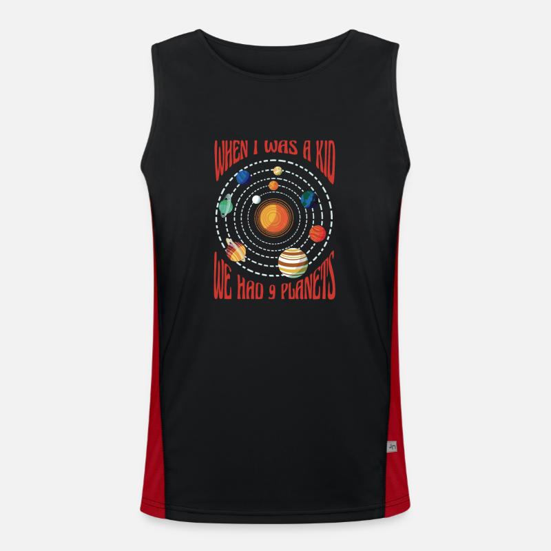 Science - when I was a kid we had 9 planetes Men's Functional Contrast Tank Top 