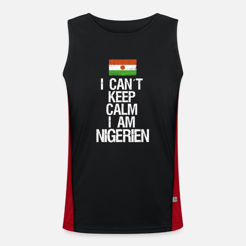 I can not Keep Calm I am Nigrer Men's Functional Contrast Tank Top 