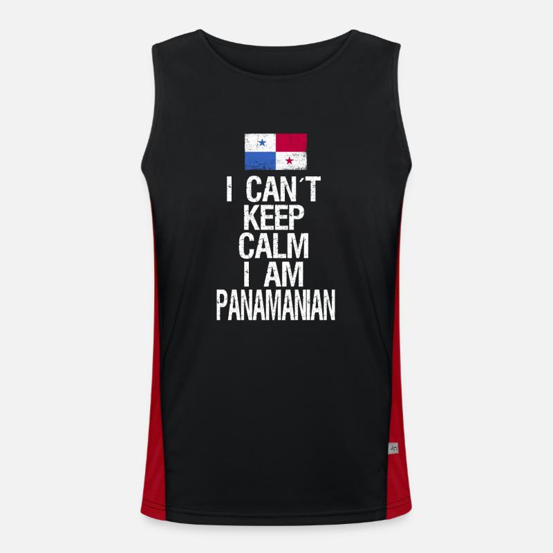 I can not Keep Calm I am Panamese Men's Functional Contrast Tank Top 