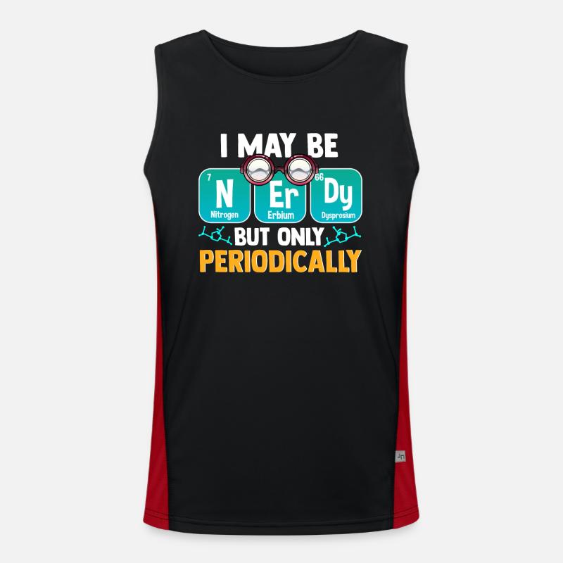 Nerd Periodensystem Funktionelles Kontrast-Tank Top für Männer 